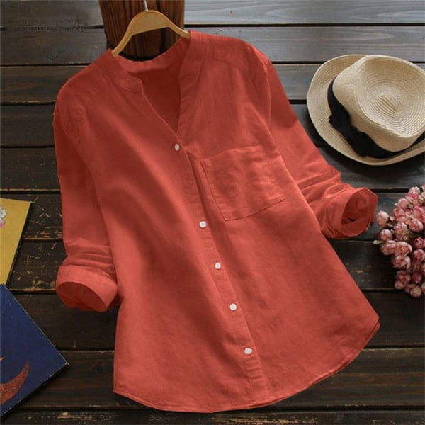 Aloyse Women's Shirt - Comfort in Breathable Cotton and Linen and Loose, Casual Cut