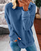 Loose-fit women's sweater made from cotton and polyester
