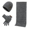 Casual winter set with hat, scarf and gloves for men