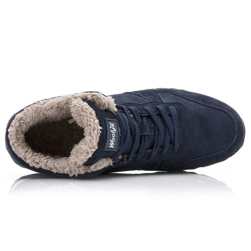 Calzado casual de invierno para hombre - Zapatillas altas con forro de piel