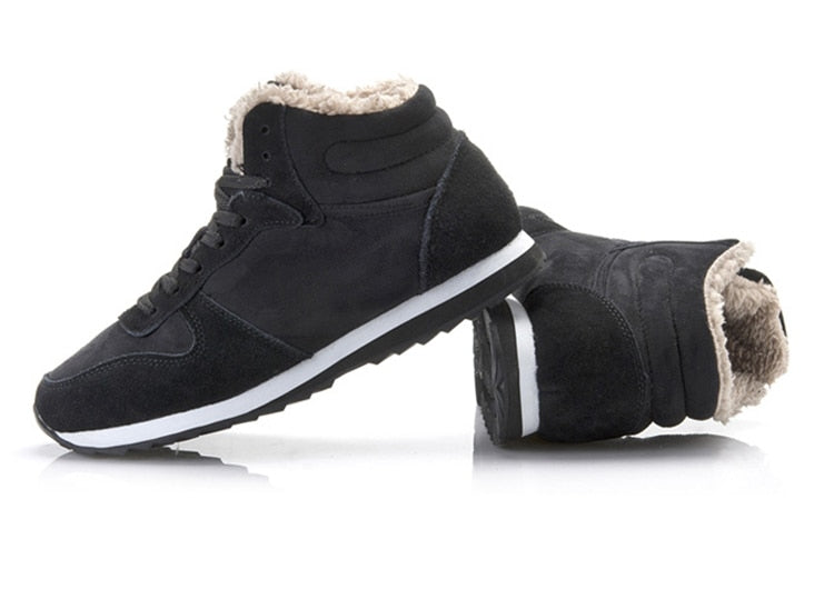 Calzado casual de invierno para hombre - Zapatillas altas con forro de piel