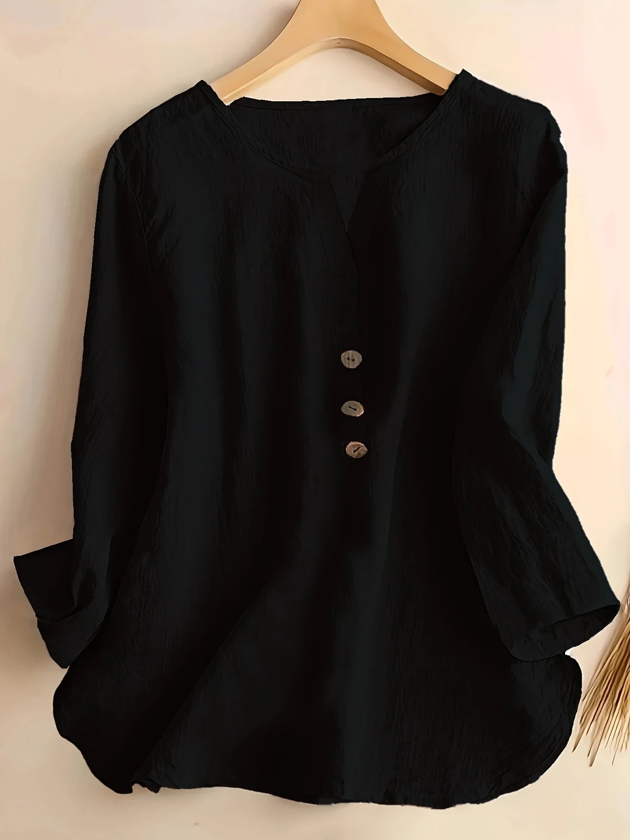 Luna - Casual Cotton and Linen Blouse
