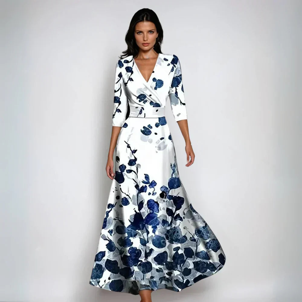Emily | Elegant floral wrap dress