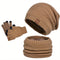 Leisure winter plush 3-piece set for men