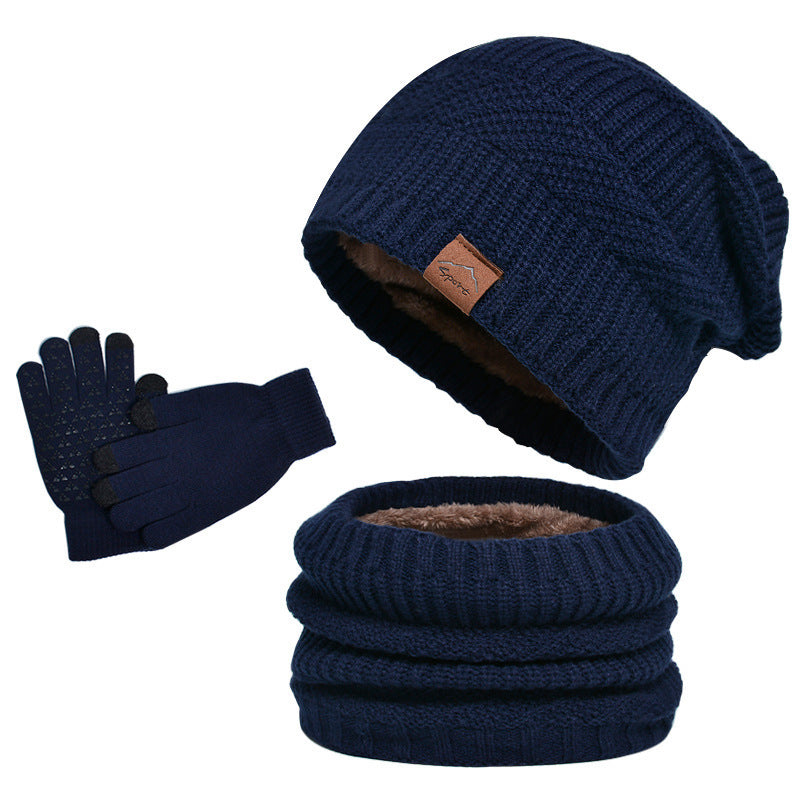 Leisure winter plush 3-piece set for men