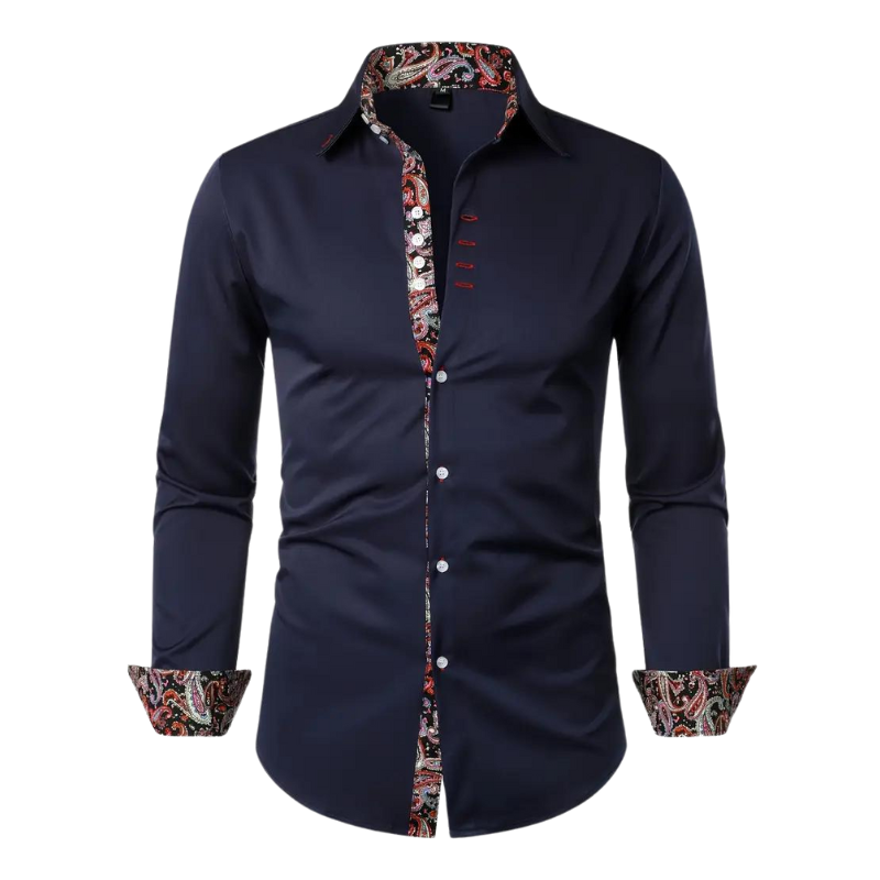 Ruben | Stylish Shirt with Paisley Accent for Men