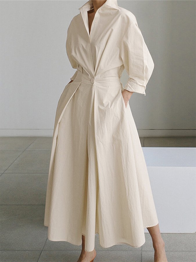 Women's Shane Midi Dress - Vintage Style with Fitted Waist and Flowy Flared Skirt