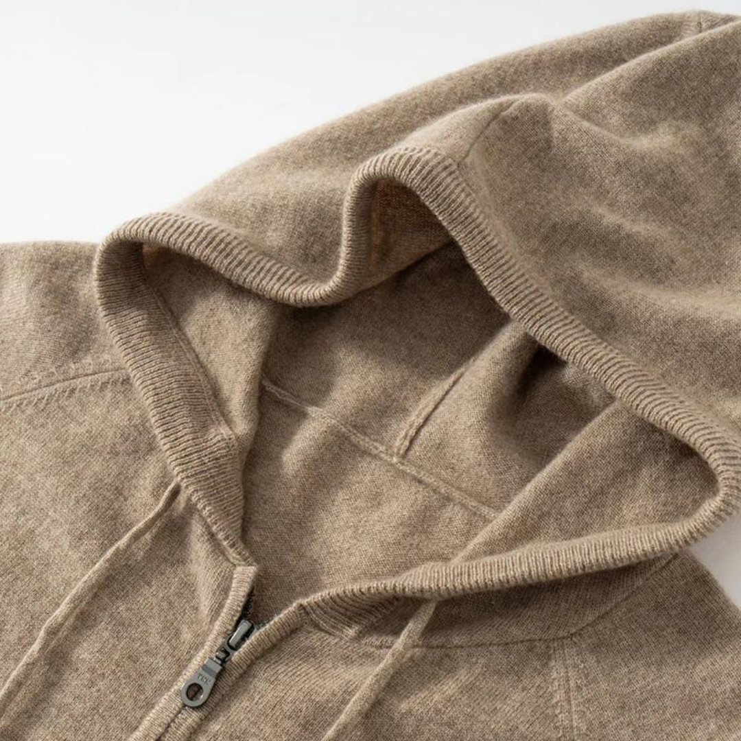 Full Zip Knit Hoodie for Men - Image 2
