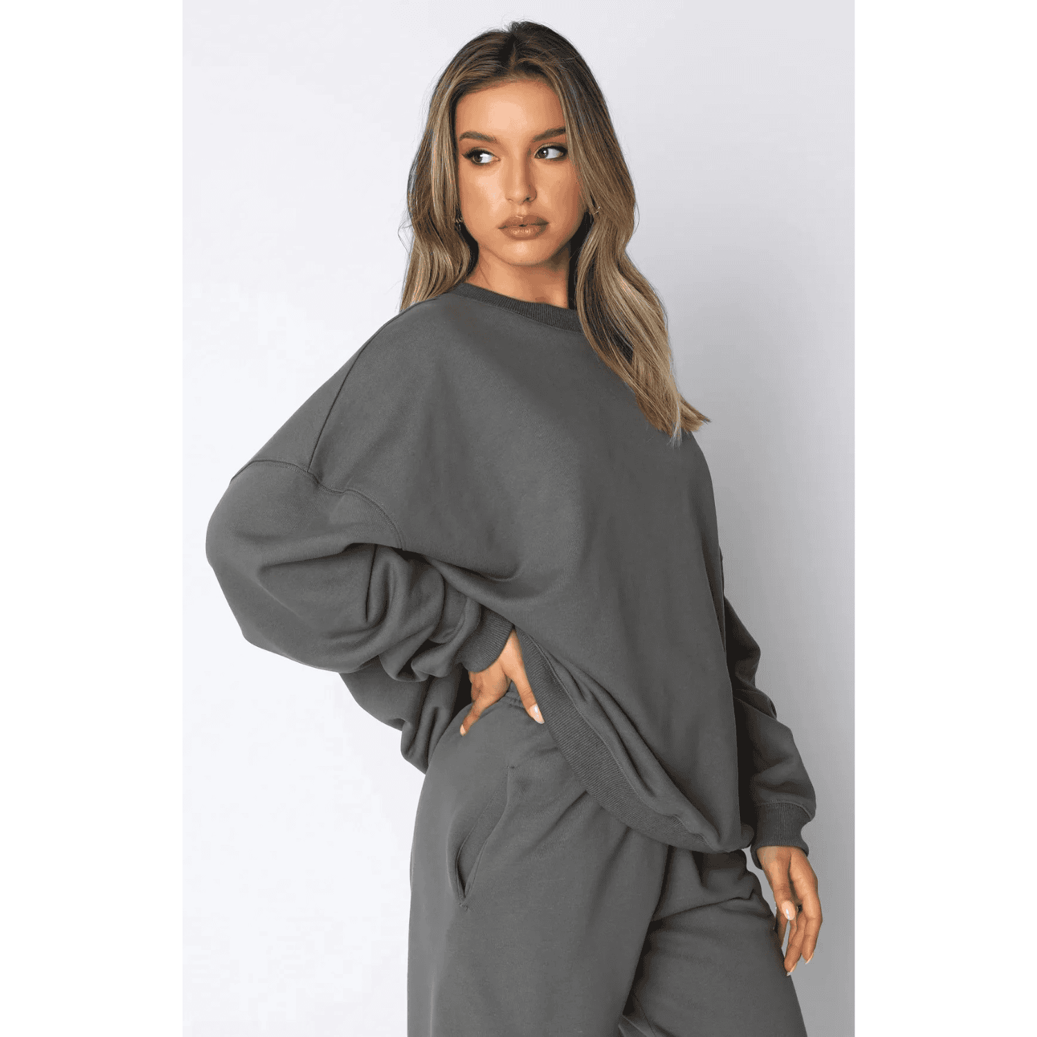 Oversized Crew Neck Sweater for Women - Image 1