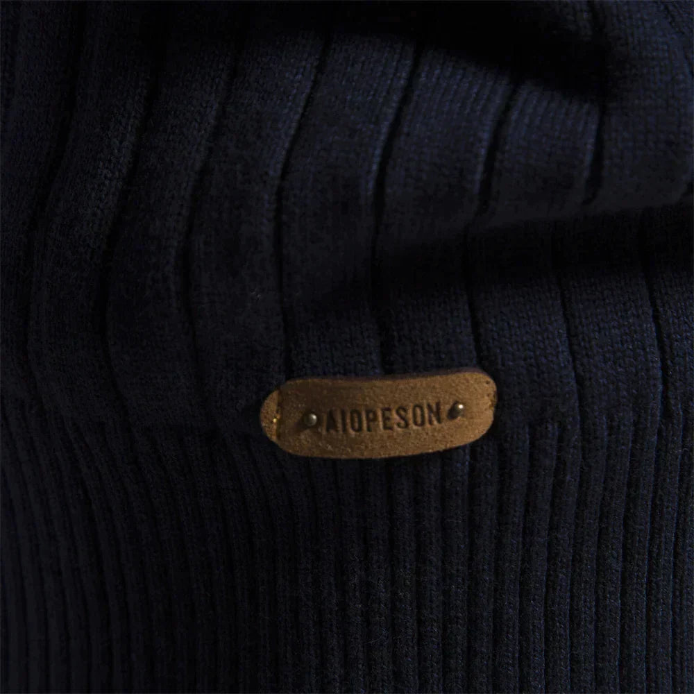 Half-Zip Ribbed Knit Sweater for Men - Image 6