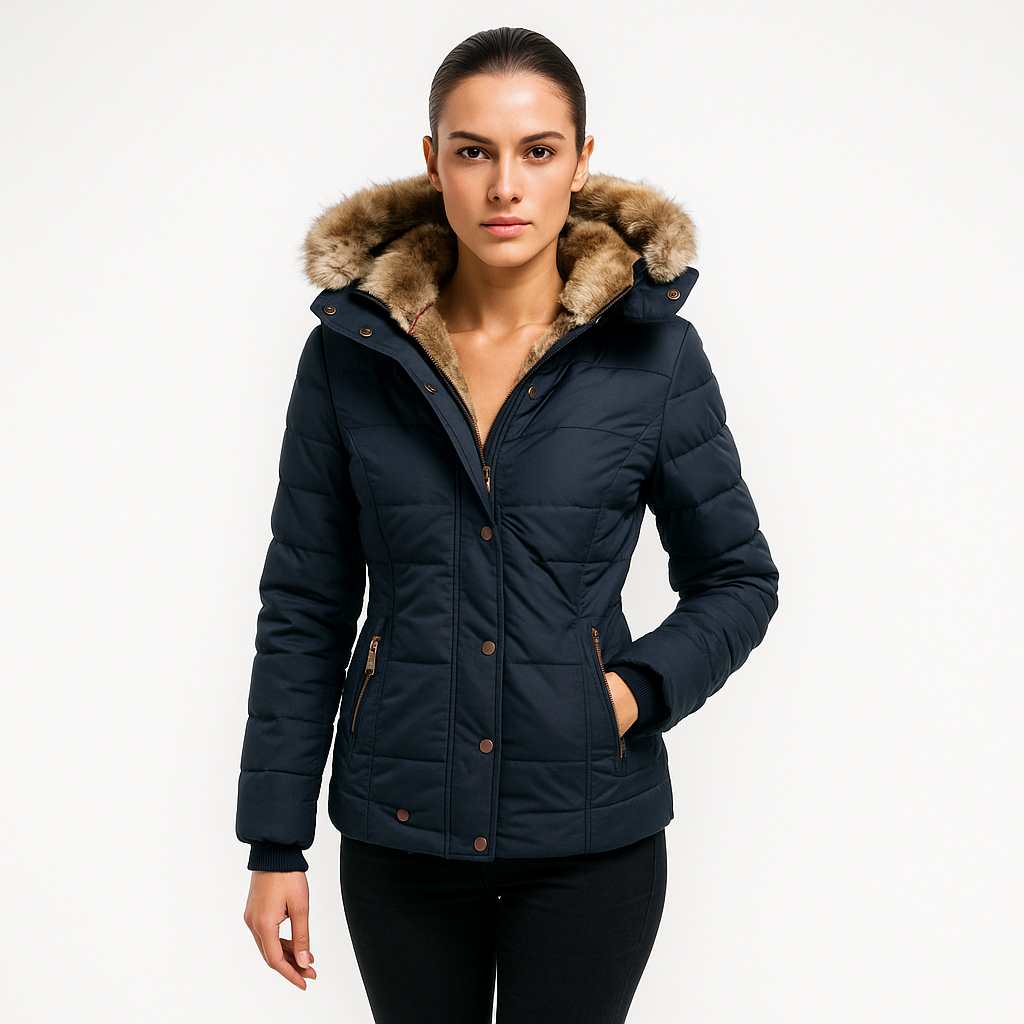 Hooded Quilted Puffer Jacket for Women - Image 1