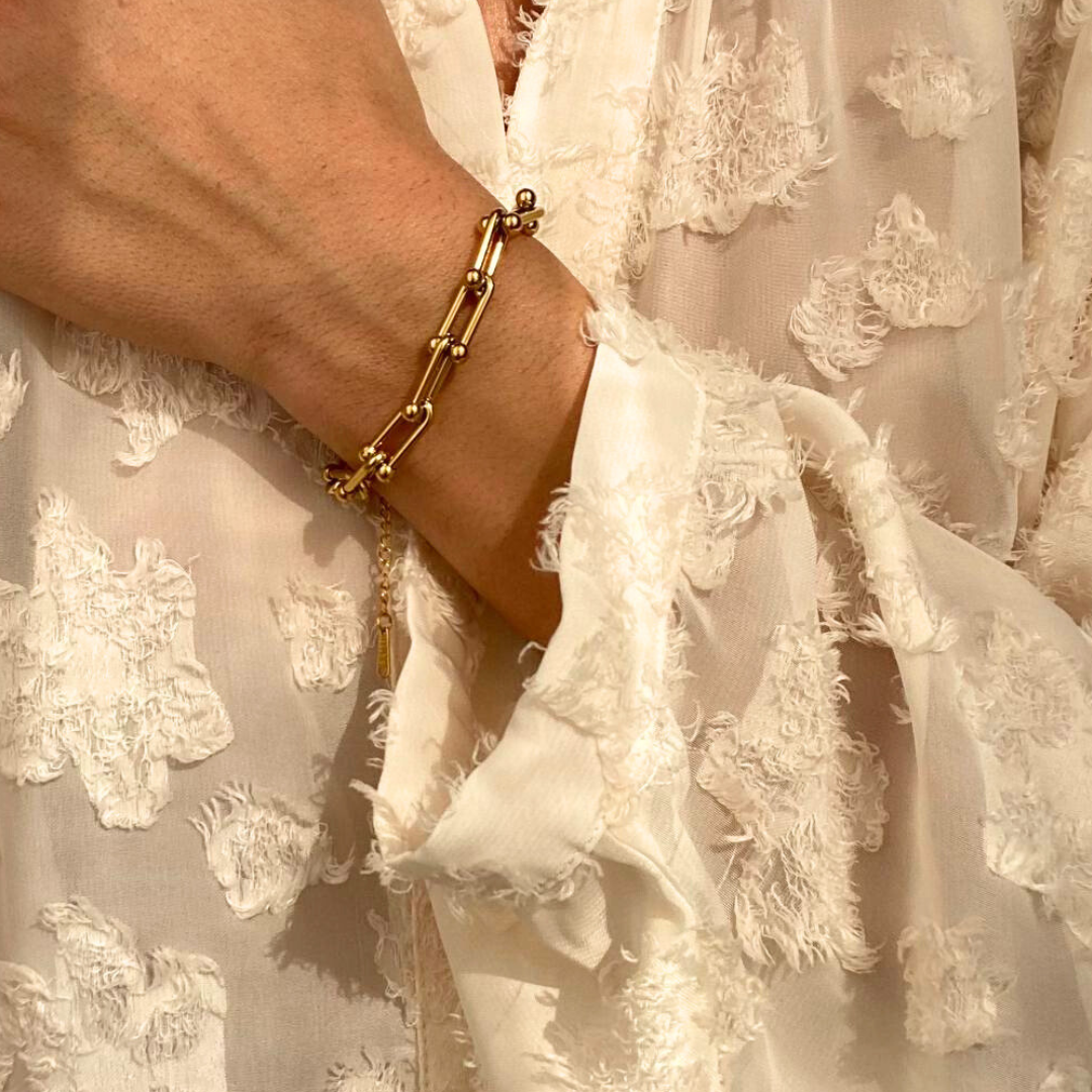 Isla | Waterproof gold-plated chain bracelet - Adjustable fit