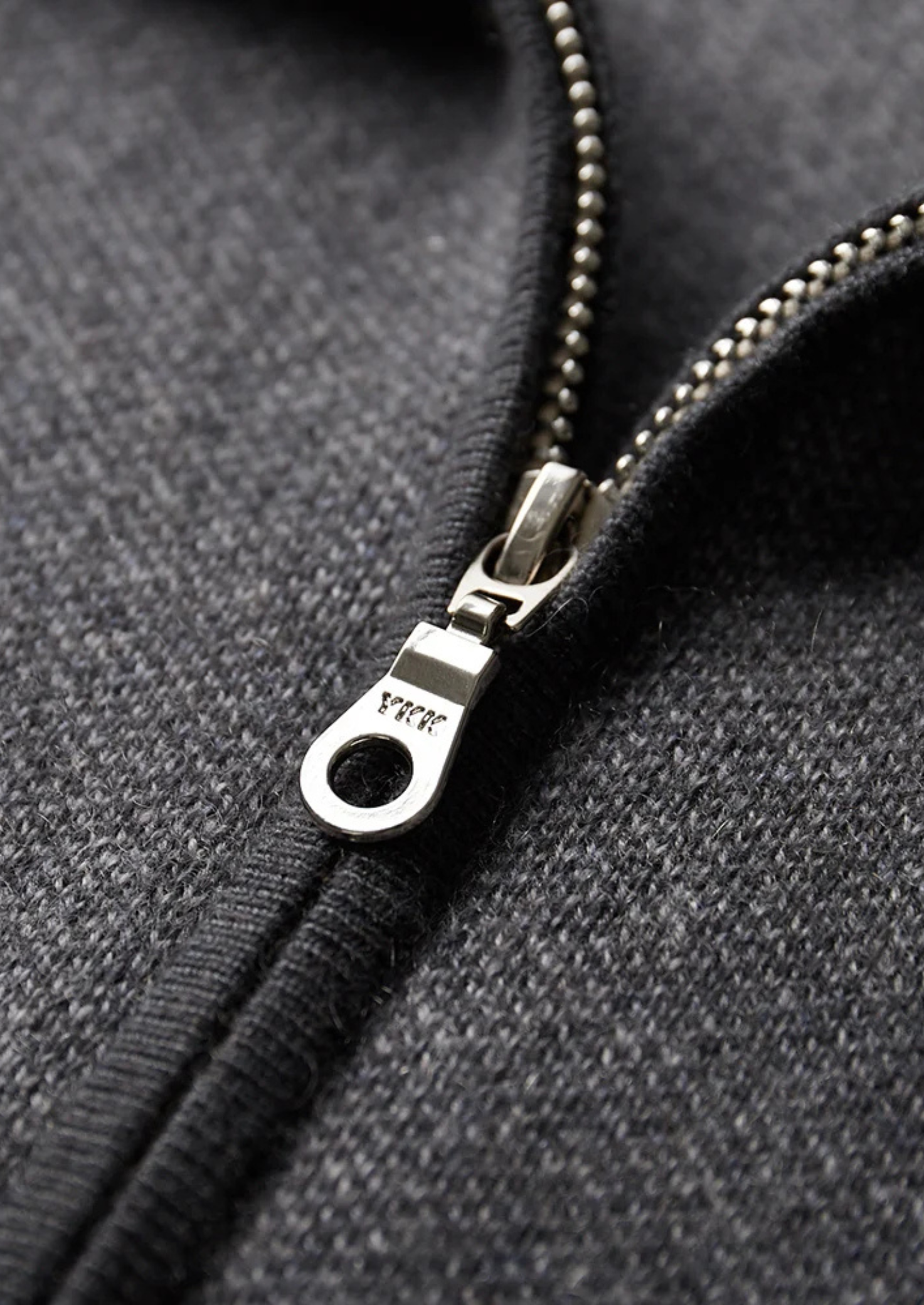 Zip-Up Ribbed Knit Sweater for Men - Image 4