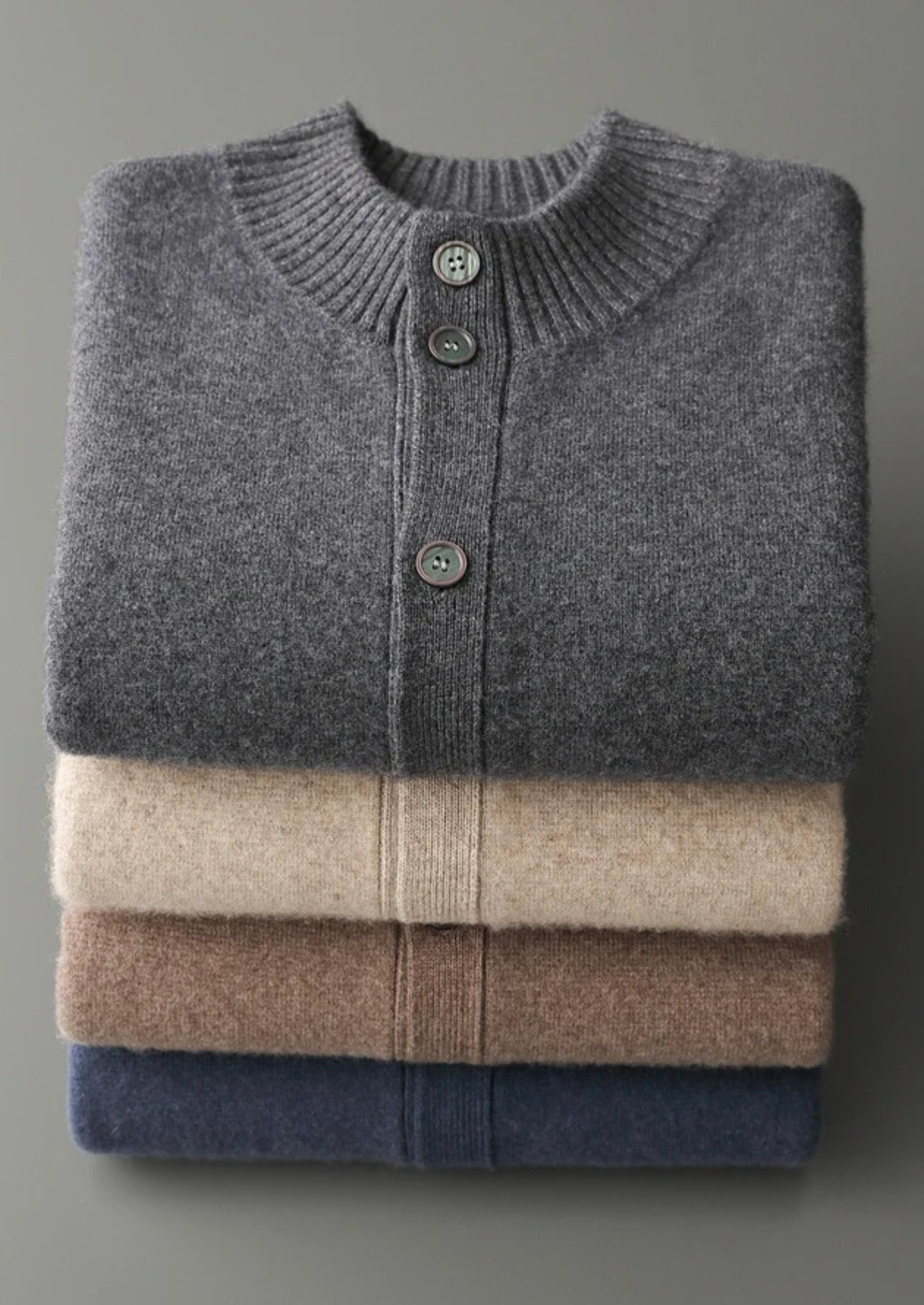 Button-Down Sweater Cardigan for Men - Image 2