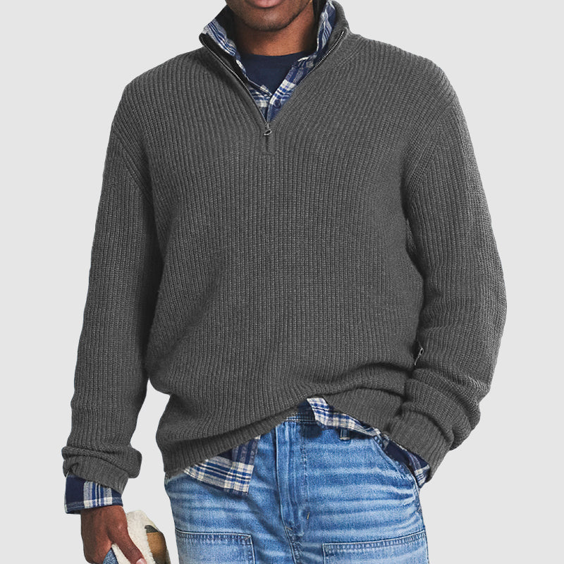 Quarter-Zip Knit Sweater for Men - Image 2