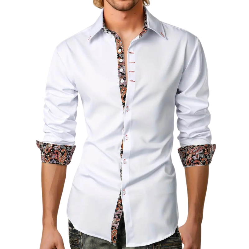 Ruben | Stylish Shirt with Paisley Accent for Men