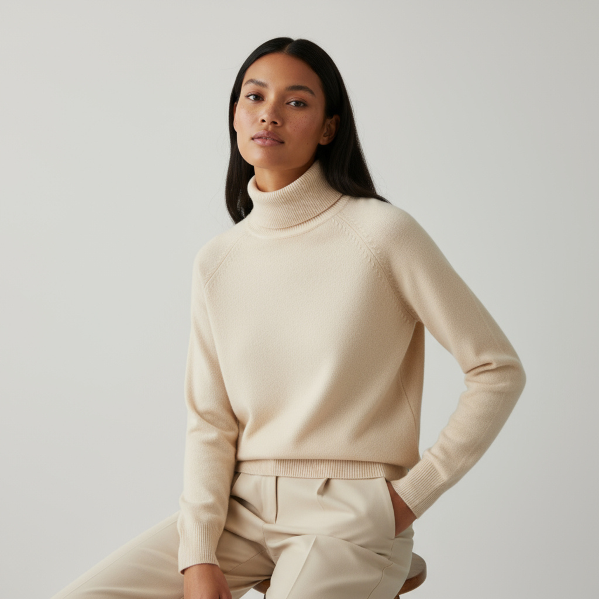 Women's turtleneck sweater - Timeless elegance and modern comfort