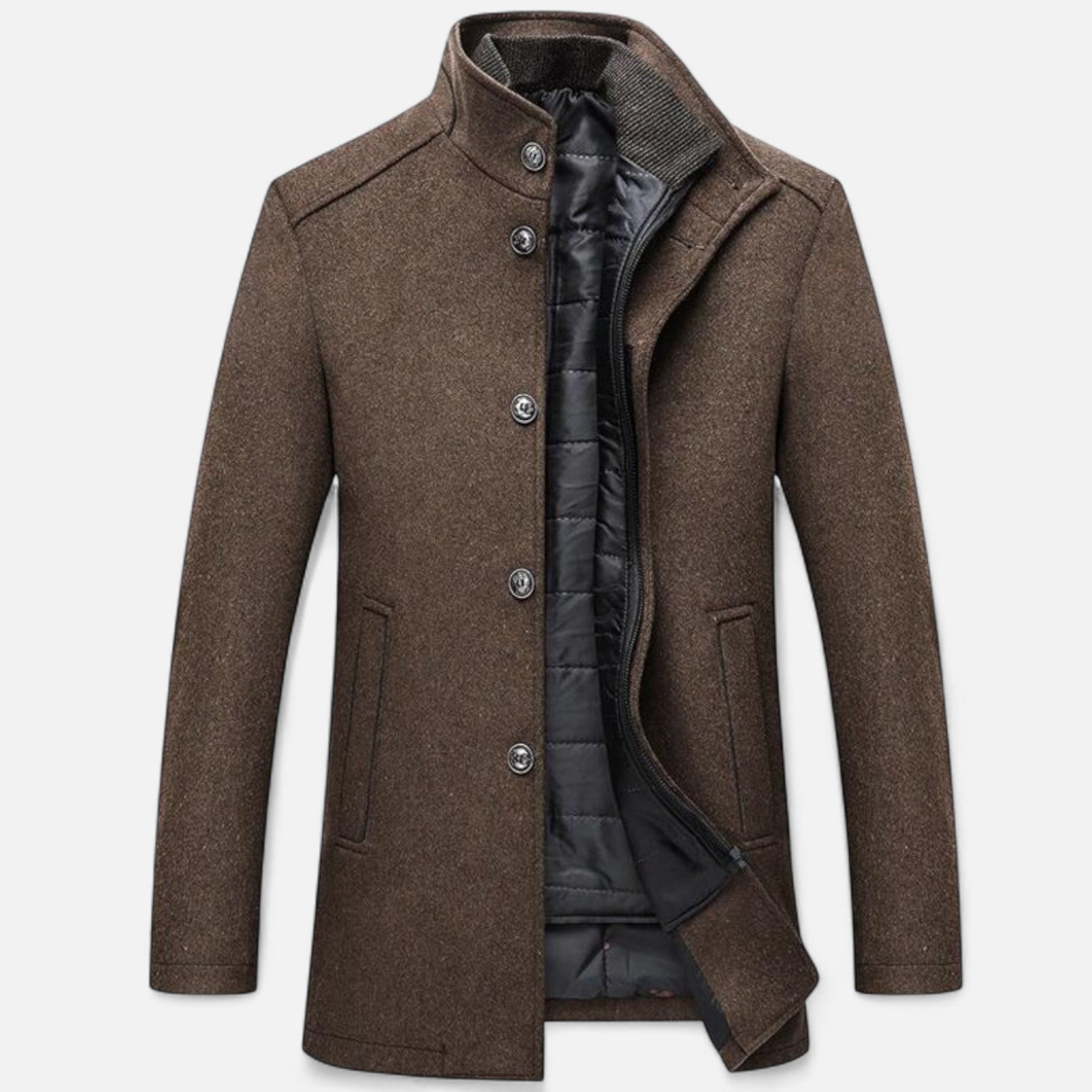 Stand Collar Coat for Men - Image 1
