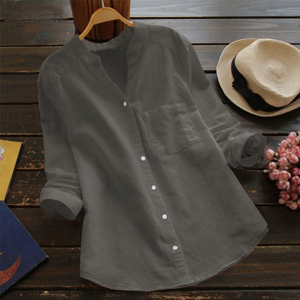 Aloyse Women's Shirt - Comfort in Breathable Cotton and Linen and Loose, Casual Cut