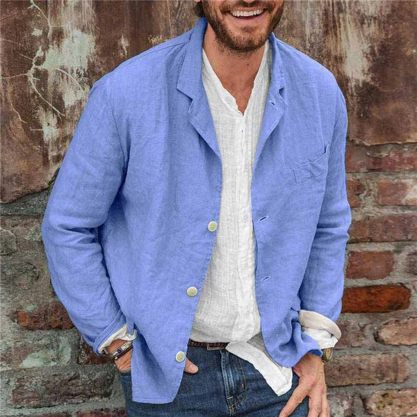 Lightweight cotton and linen jacket for men: Comfort and style