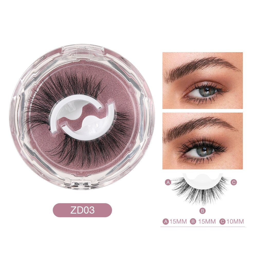 Reusable self-adhesive eyelashes