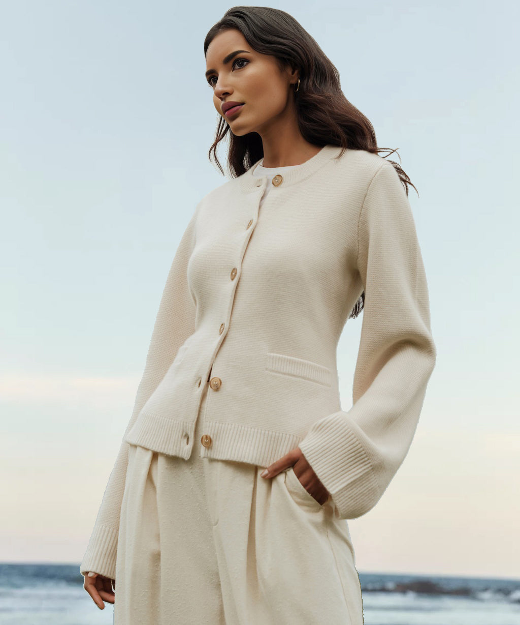 Button-Front Cardigan Sweater for Women - Image 2