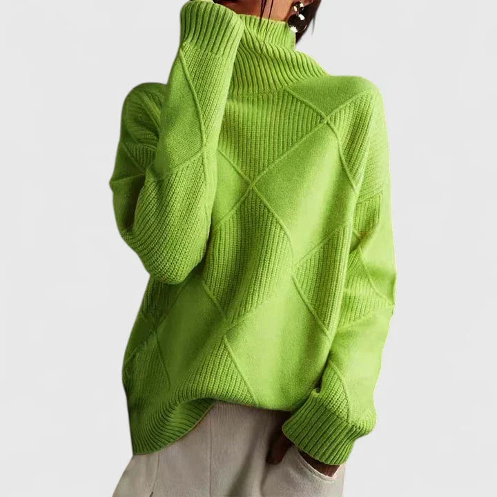 Turtleneck Knit Sweater for Women - Image 2