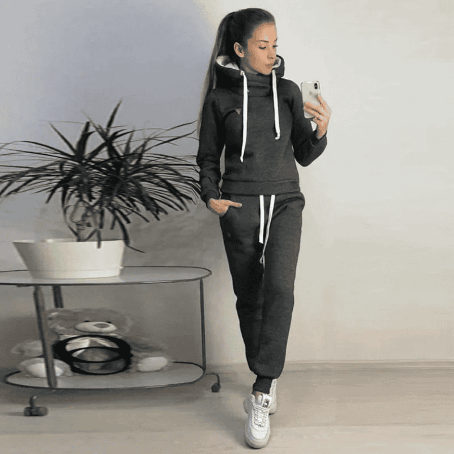 Relaxed Fit Hoodie Set for Women - Image 1