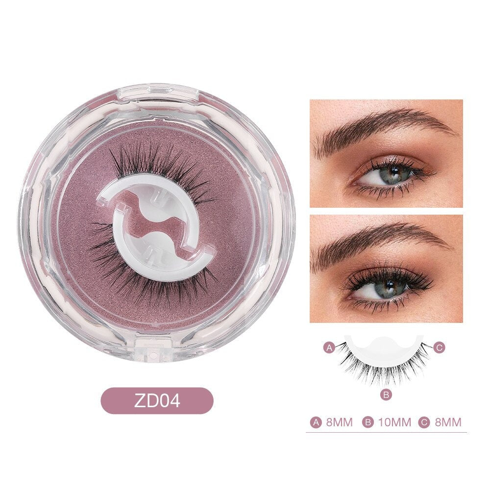 Reusable self-adhesive eyelashes