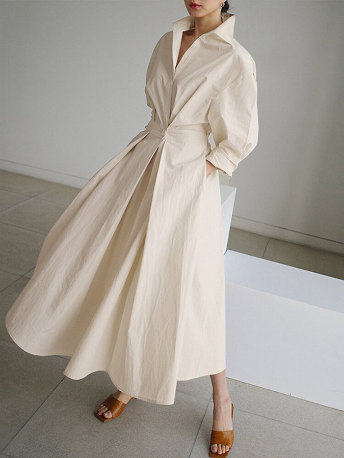 Women's Shane Midi Dress - Vintage Style with Fitted Waist and Flowy Flared Skirt