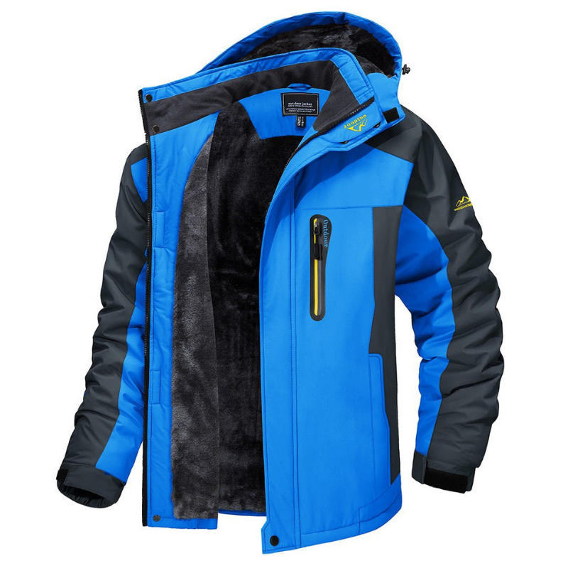 Color Block Hooded Jacket for Men - Image 3