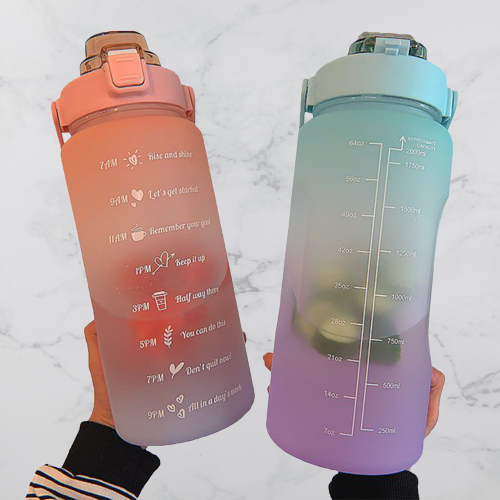 Motivational water bottle | 2L Environmentally friendly