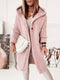 Elegant women's cardigan with hood - cashmere Look