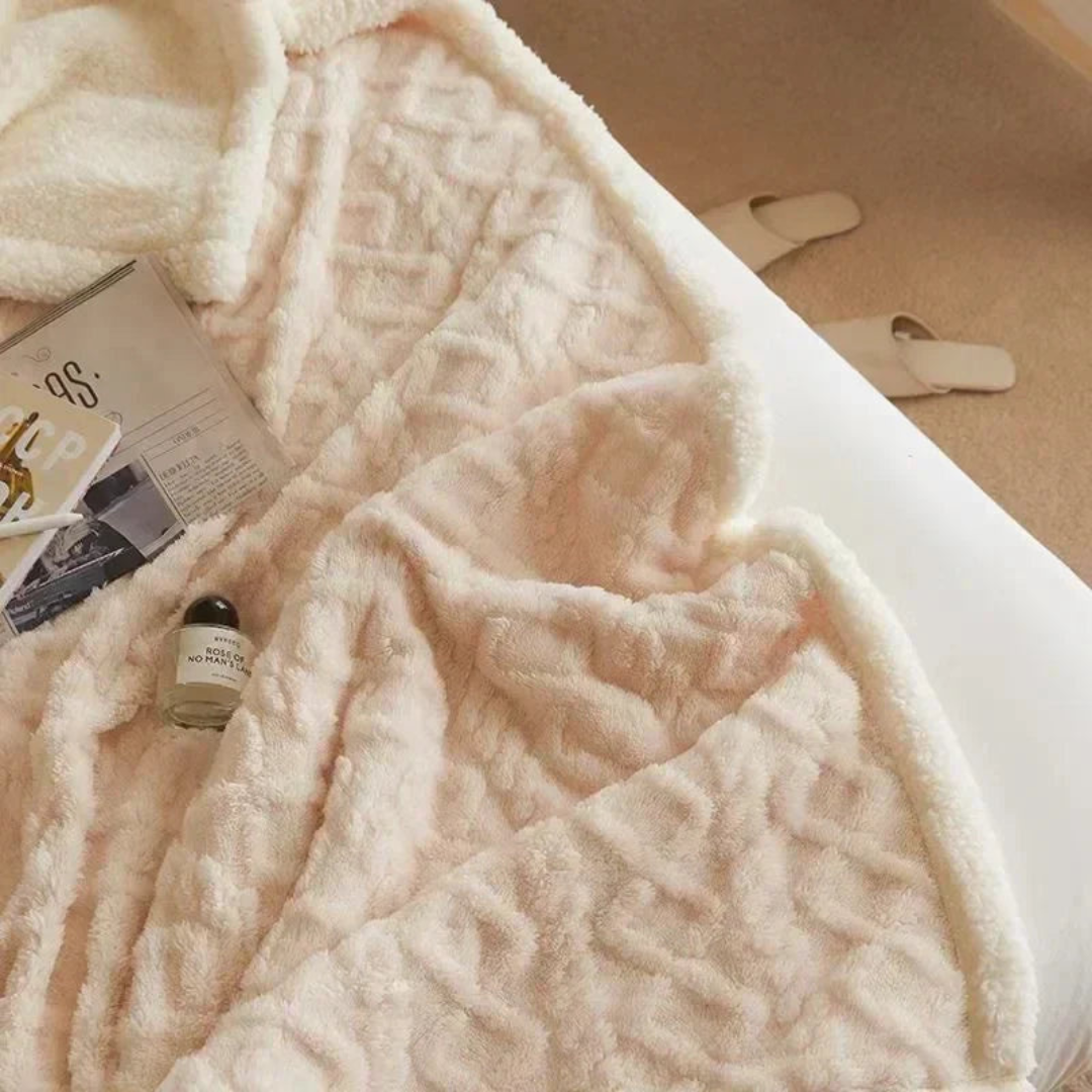 Warm winter blanket for cold nights - Thick, fluffy & stylish for bedroom & sofa