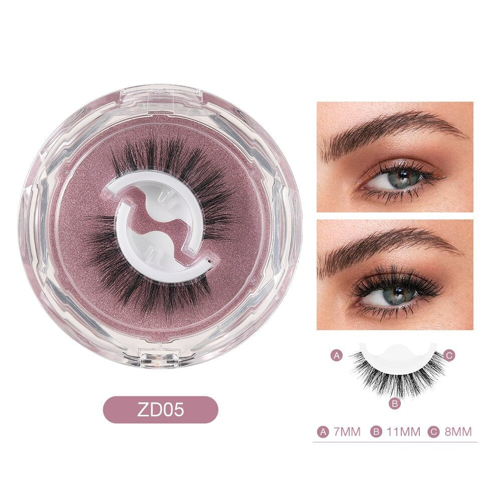 Reusable self-adhesive eyelashes