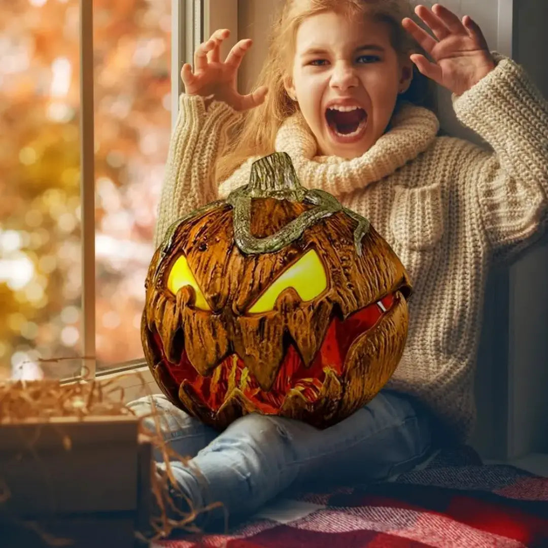Decorazione Animatronica Zucca di Halloween che si Alza e si Abbassa