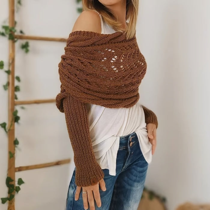 Cozy bohemian-style wrap for women