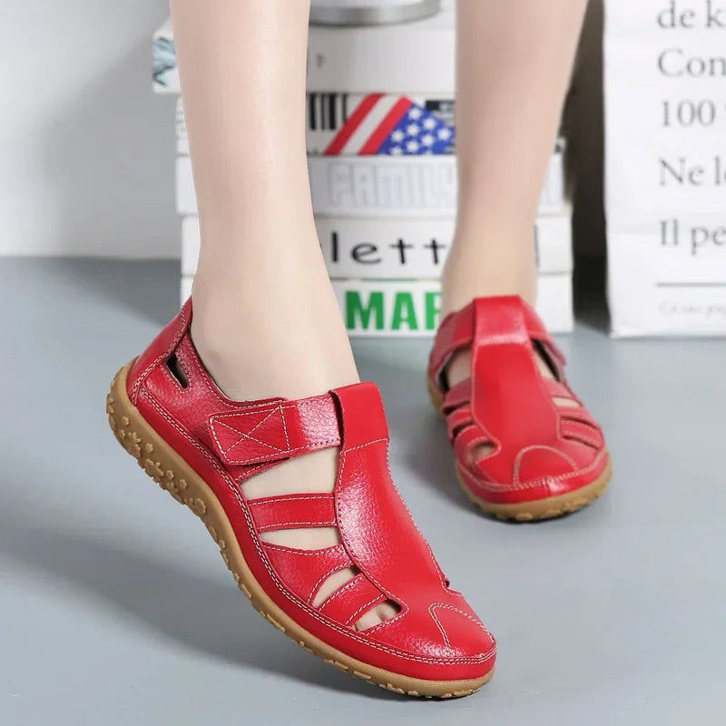 Women's casual leather summer sandals