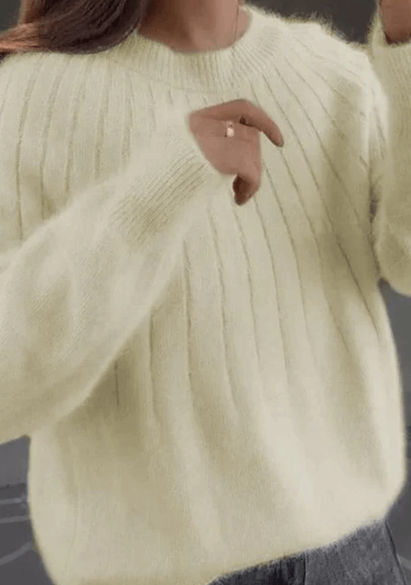 Ribbed Crew Neck Sweater for Women - Image 5