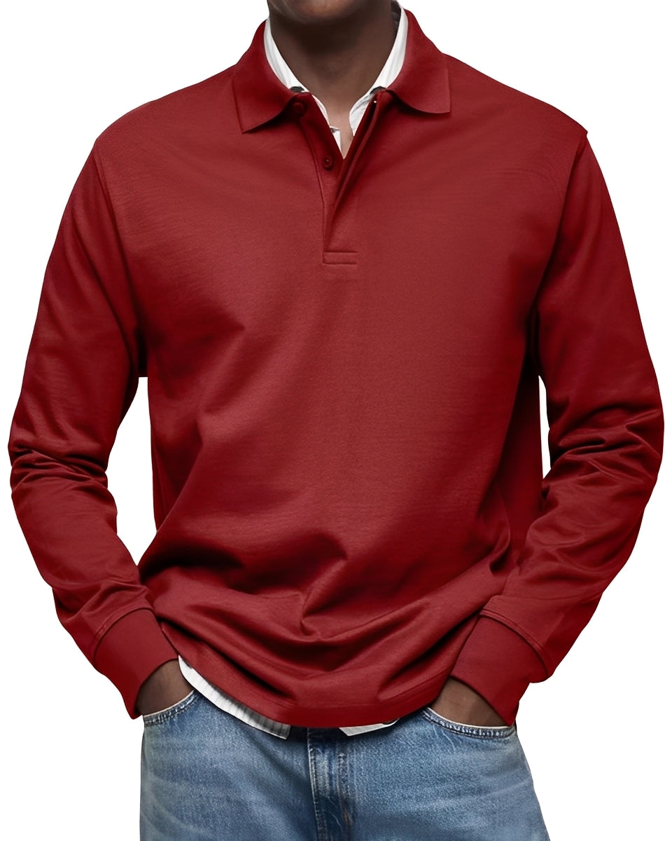 Polo Collar Pullover Sweater for Men - Image 7