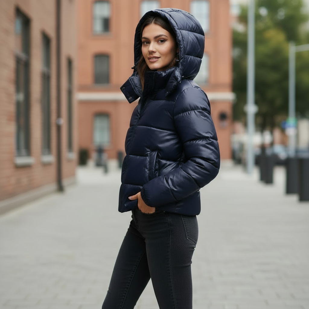 Hooded Quilted Puffer Jacket for Women - Image 2