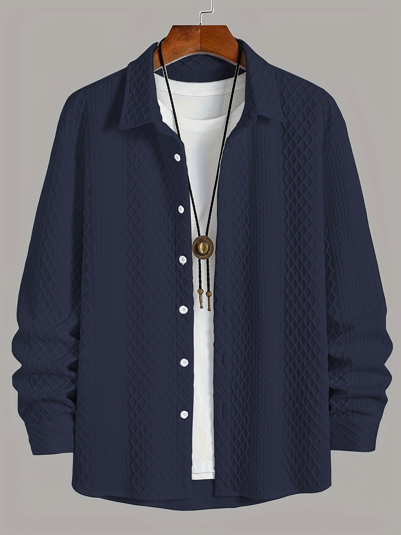 Men's shirt made from stretch jersey - modern comfort with a classic touch
