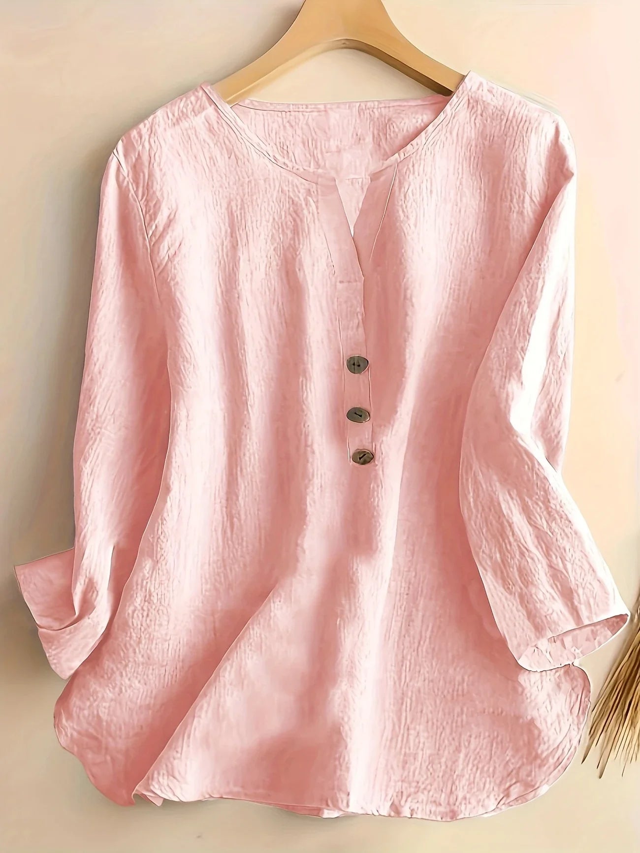 Luna - Casual Cotton and Linen Blouse