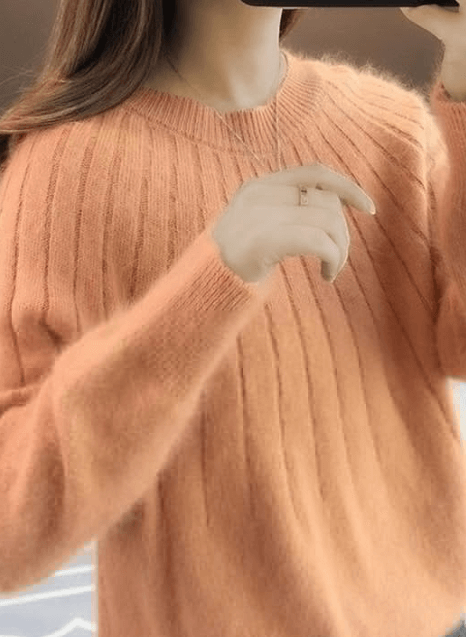 Ribbed Crew Neck Sweater for Women - Image 8