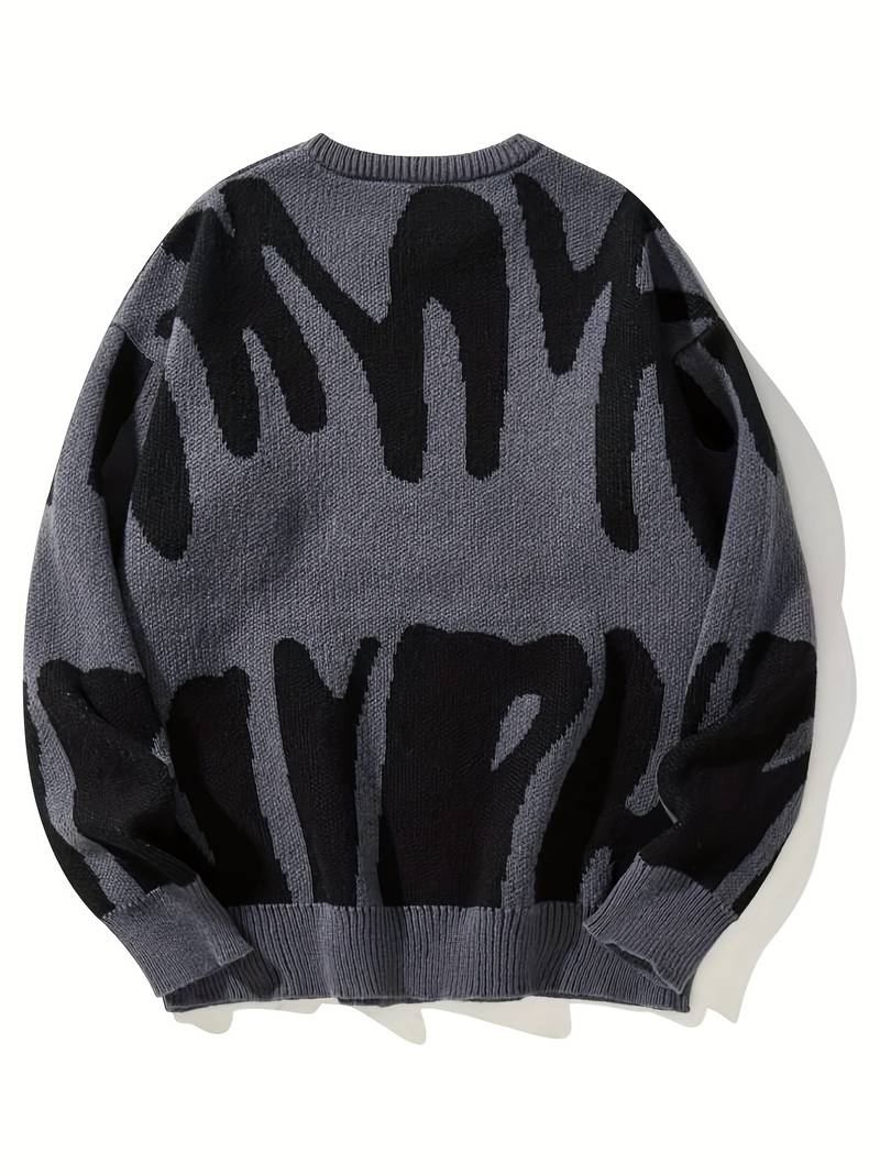 Graphic Crewneck Sweater for Men - Image 2