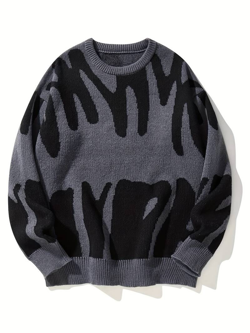 Graphic Crewneck Sweater for Men - Image 1