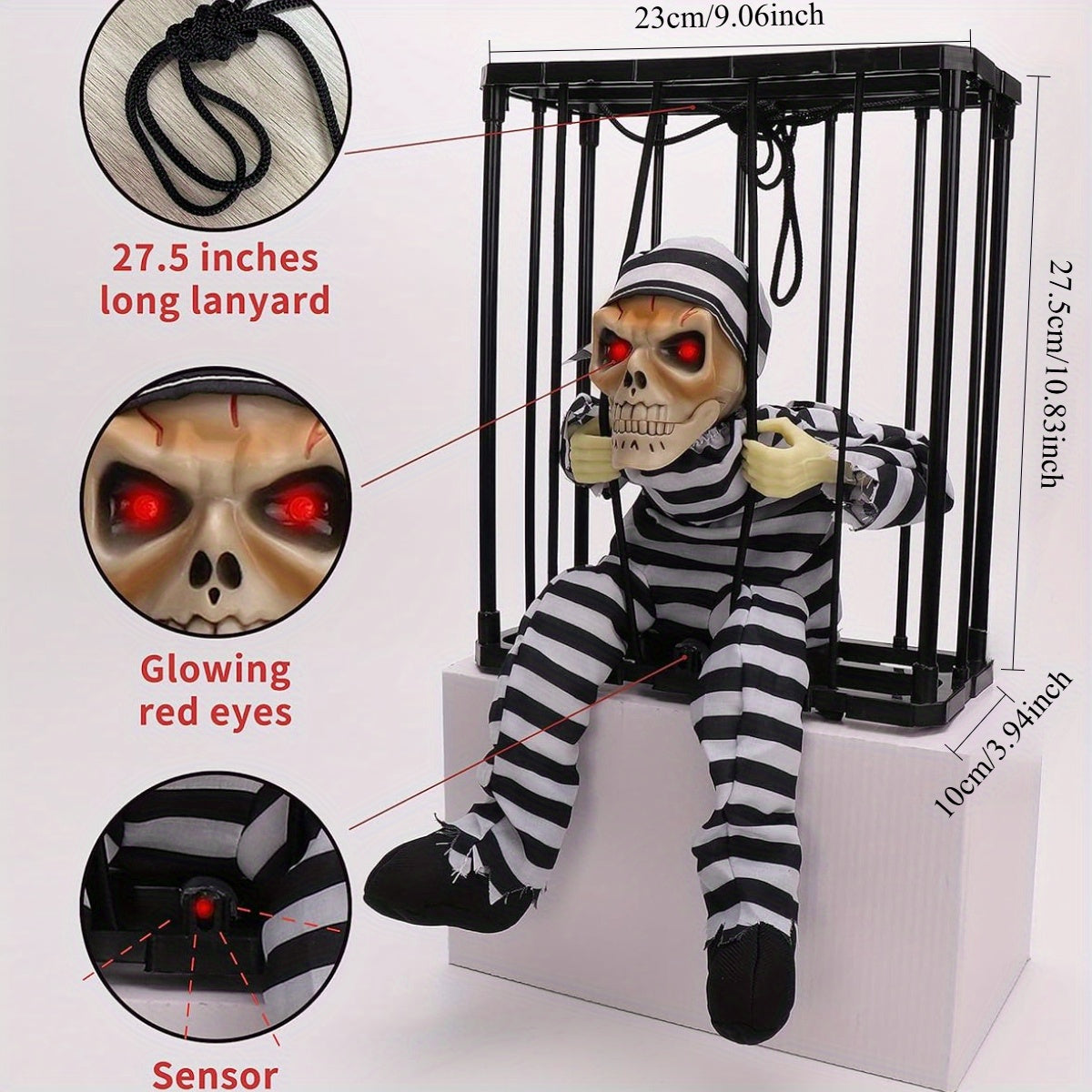 TerrorBone | Animated Screaming Skeleton Halloween Decoration – Motion Sensor Outdoor Creepy Prop
