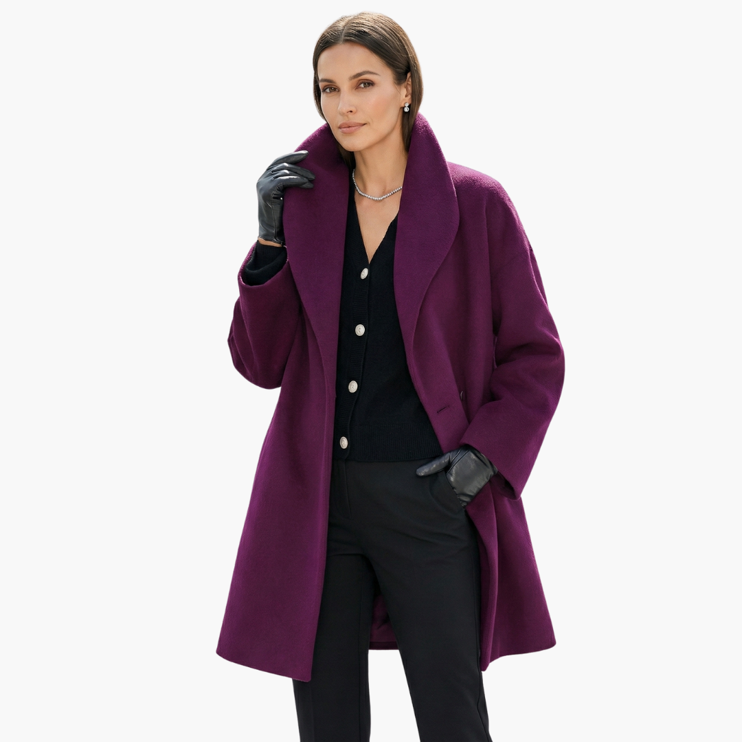 Oversized Cocoon Coat for Women - Image 17