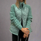 Padded jacket with knitted sleeves