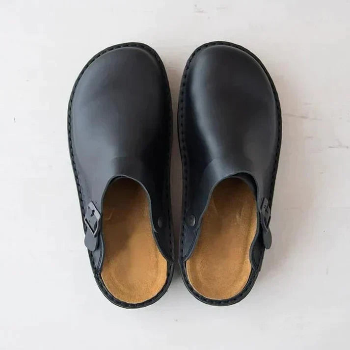 Orthopedic leather clogs